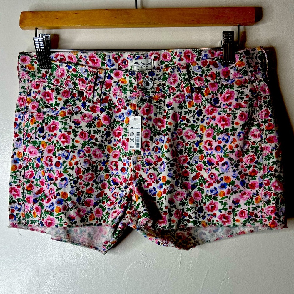 Madewell Floral Print Cutoff Shorts Size 24/0